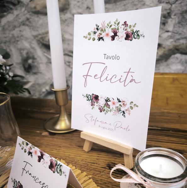 Segnatavolo a Cartoncino - Accessori per matrimonio